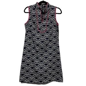 Vince Camuto Navy & White Sheath Dress Size 8